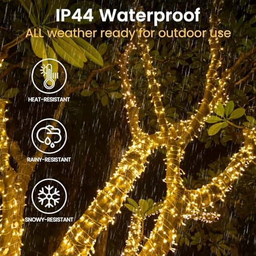 4 Pack 200 LED Battery Operated String Lights, 8 Modes Twinkle Fairy Lights