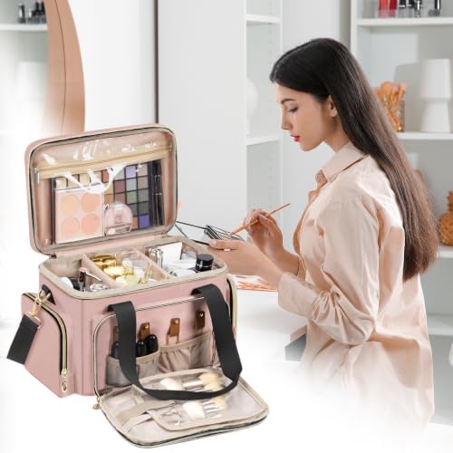 GDNasist Large Makeup Bag, Portable Travel Makeup Bag Organizer