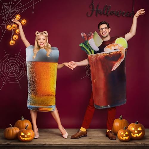 HooLing 2 Pcs Halloween Couples Costumes for Adult