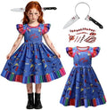 Kids Killer Doll Costume Halloween Killer Horror Doll Outfits Classic Movie Cosplay