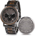2win Engraved Wooden Watch for Boyfriend My MAN Fiancé Husband Customized Personalized Wood Watches for Men Birthday Anniversary Personalized Watch