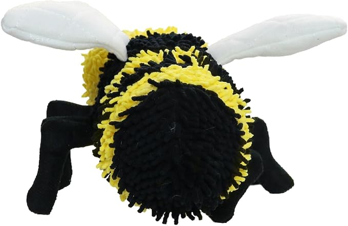 MIGHTY® 2 Pack Microfiber Medium Bee Dog Toys | Ultra Durable Plush Toy with Multiple Layers & Reinforced Seams , Washable and Floats , Mighty® Construction