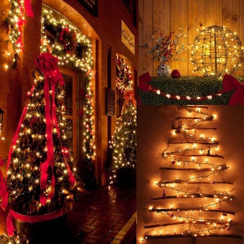 BrizLabs Clear Christmas Lights, 50 Count Warm White Incandescent Lights