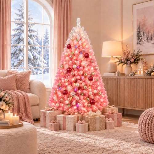 4.5ft Pre-Lit Artificial Christmas Tree, 100 Lights, 300 Tips