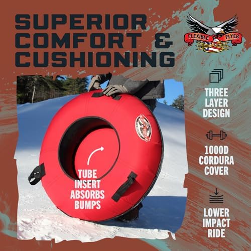 Flexible Flyer 40" Commercial-Grade Winter Snow Tube with Pull Strap