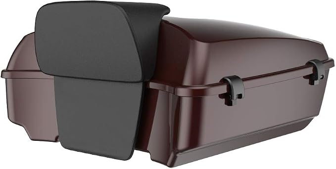 Advanblack Road Glide Tour Trunk Pack Twisted Cherry Chopped Tour Trunk Pack Backrest Pad for '97-'25 Harley Touring Road King Street Glide Electra Glide CVO models