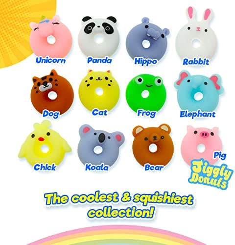 JA-RU Mini Mochi Squishy Animals (2 Pack) Cute Jiggly Donut 3352-2