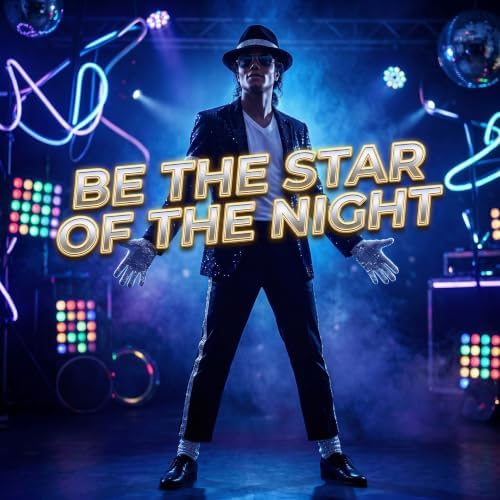 Men's 80s 90s Pop Star Costume, 7-Piece Halloween Dance Stage Outfit
