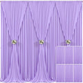6 Panels Lavender Backdrop Curtain for Parties Wedding Wrinkle Free Light Purple Photo Curtains Backdrop Drapes Fabric Decoration for Baby Shower Photoshoot 30ft(W) x 10ft(H)