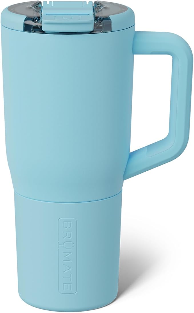 BrüMate Müv - 25oz 100% Leak Proof Insulated Coffee Mug with Handle & Lid - Stainless Steel Coffee Travel Mug - Double Walled Coffee Cup (Glacier)