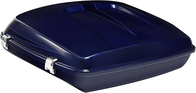 5.5" Razor Motorcycle Trunk W/Latch Key Fit For Harley 2014-2025 Touring CVO Road King Street Glide Electra Glide Ultra Limited Pack Zephyr Blue/Black Sunglo