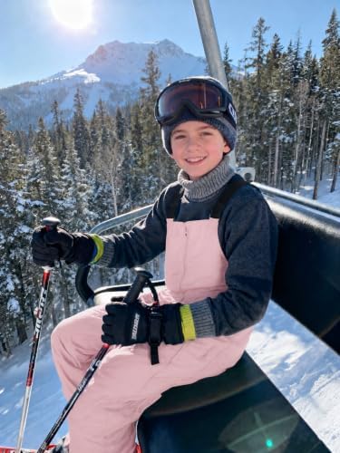 Haloumoning Boys Snow Bibs Kids Ski Pants 5-14 Years