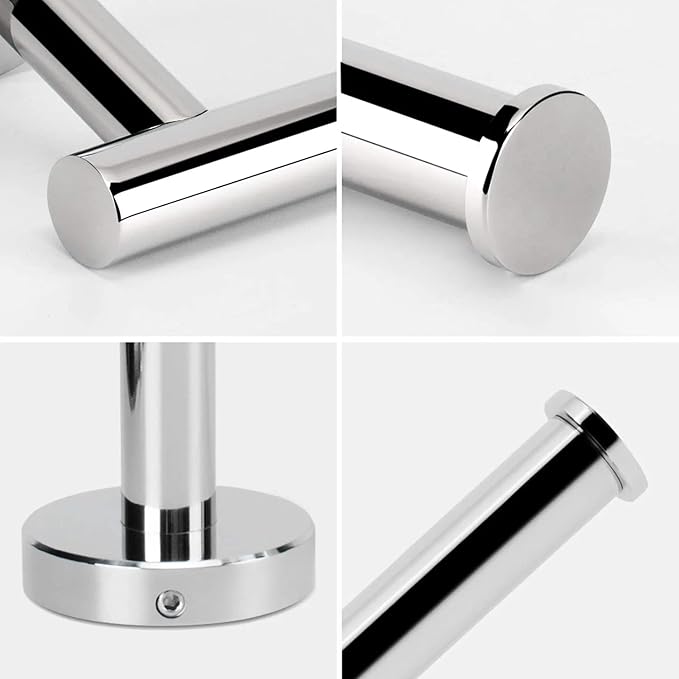 NearMoon Bathroom Toilet Paper Holder, Premium SUS304 Stainless Steel Rustproof Wall Mounted Toilet Roll Holder for Bathroom, Kitchen (3 Pack, Chrome Finish)