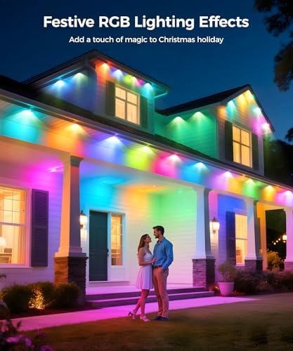 Permanent Outdoor Lights, 49ft Christmas RGB+IC Lights with 100 Modes