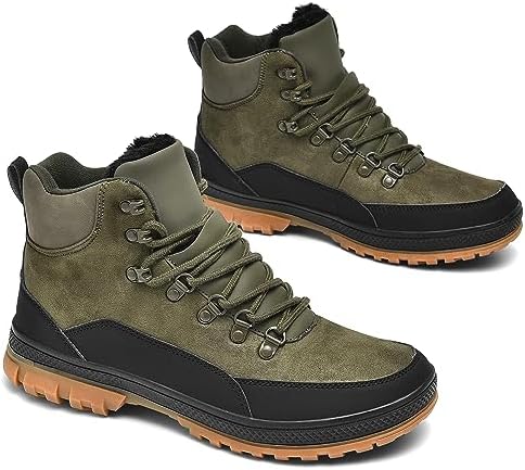 Wondamo Men's Snow Boots Lightweight Waterproof Winter Cold Weather Shoes