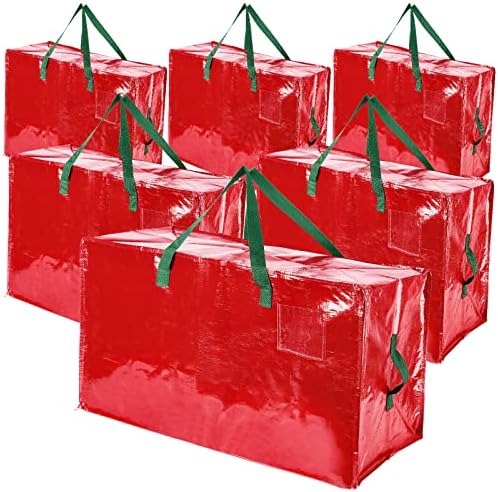 Shappy 6 Pcs Storage Bags, Red, 65 x 30", 24 x 16", 12 x 12"