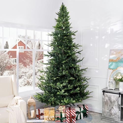Naomi Home 9 ft Nordic Pre-Lit Christmas Tree, 1,100 Warm Lights