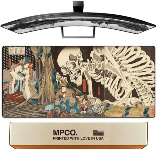 MPCO. Skeleton Large Gaming Desk Pad, 36" x 17" Duraglyde Non-Slip Desk Mat