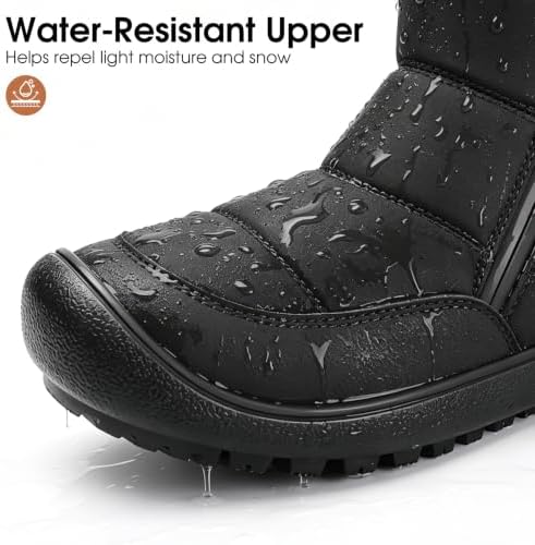 Women's Winter Snow Boots Zero-Drop Warm Insulated Ankle Zip Boots