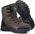 HARENCE Winter Snow Boots for Men: Comfortable Warm Fur Lined Boot Non Slip Waterproof Mid Calf Booties for Outdoor Hiking