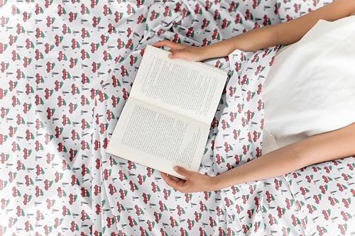 Cal King Christmas Cars Sheet Set - Holiday Xmas Pattern Linen Set - Deep Pockets - Snug Fit - 4 Piece - Wrinkle Free - Comfy & Cooling Bedding - Easy to Care for - Kid Friendly - by CGK Linens