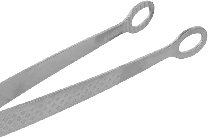 Mercer Culinary 18-8 Stainless Steel Precision Plus Tong, Flat Oval End, 6 1-8 Inch
