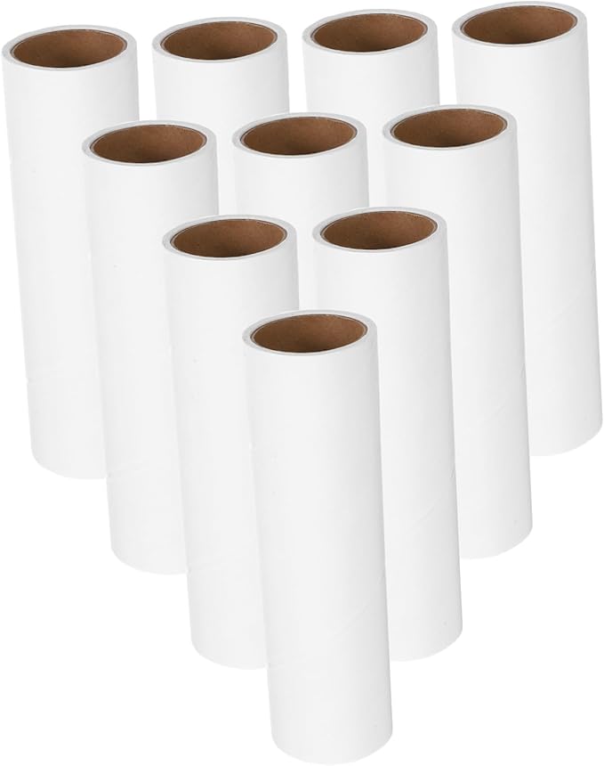 38mm Lint Roller Refills 10 Rolls Sticky PET Hair Remover Replacement for Upholstery Bedding and Couch Extra Adhesive Cleaning Paper Compatible Standard Handheld Rollers