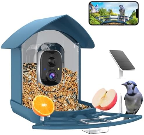 Fazoxo Bird Feeder with Camera,Birds House Camera,Solar Powered,AI Bird ID
