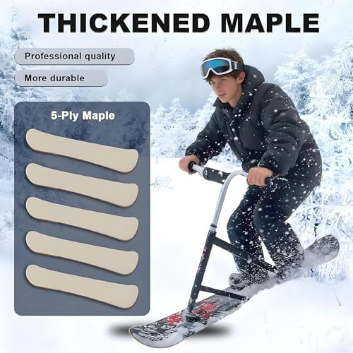 The Do-It-All Winter Sled & Scooter - Redefine Your Snow Day! Built with a 360° Spin System for Agile Turns, Unmatched Durability for 330lb Loads, for Teens, Adults, and Family Outings Wood