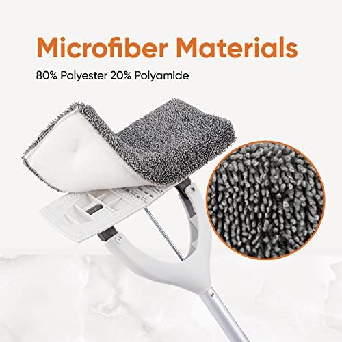 Superio Microfiber Mop Head Replacement for Self-Wring Miracle Mop, Microfiber Cleaning Pad, Mop Refill, Self Wringing Mop (2 Pack)