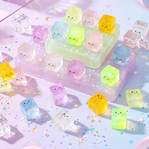 Thenshop 24 Pcs Glitter Ice Cube Ball 8 Colors