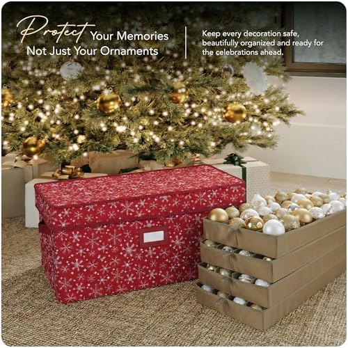 Covermates Adjustable Ornament Storage Box, 25.5" W x 13" D x 12.5" H