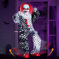 JOYIN Scary Halloween Decorations Outdoor, Halloween Hanging Swinging Animatronic Clown with Scary Sound and Moving Body, Sound Activated Outdoor Swinging Ghost with Light Up Eyes for Indoor Outside