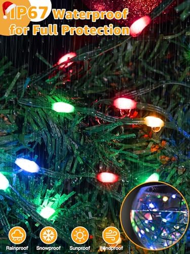 BrightChristmas Christmas Lights 1200 LED 394 FT, Waterproof Outdoor String Lights with 8 Modes, Fairy Lights for Holiday Decor (Multicolor)