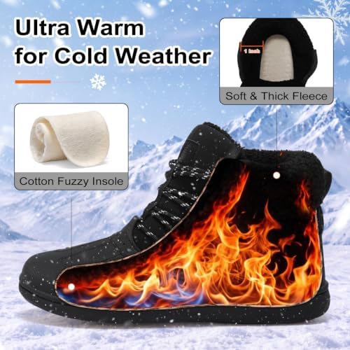 BARERUN Womens Waterproof Winter Snow Boots Lightweight Warm Ankle Booties