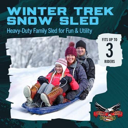 Flexible Flyer Winter Trek 5.5 Ft 3-Person Heavy-Duty Snow Sled