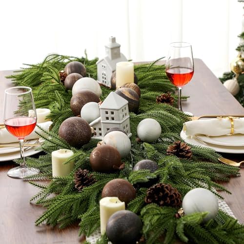 Yunlly 18 Pcs Neutral Christmas Ball Ornaments Textured Xmas Tree Decor