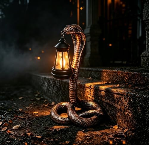 Snake Halloween Decorations Outdoor with Solar Lantern