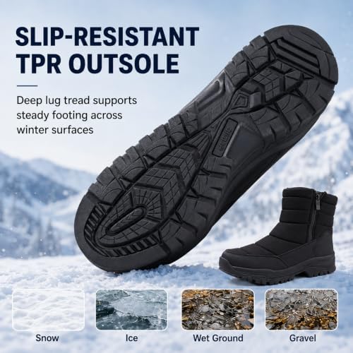ziitop Snow Boots for Men Waterproof Winter Boots