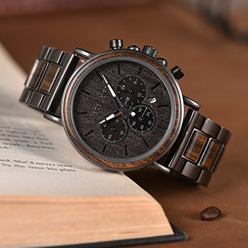 2win Engraved Wooden Watch for Boyfriend My MAN Fiancé Husband Customized Personalized Wood Watches for Men Birthday Anniversary Personalized Watch