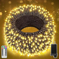 Christmas Lights Outdoor, Christmas Tree Lights Plug in, 8 Modes Twinkle String Light for Bedroom Wedding Party Ceiling Xmas Home Decorations 300 LED(Warm White 98 FT)