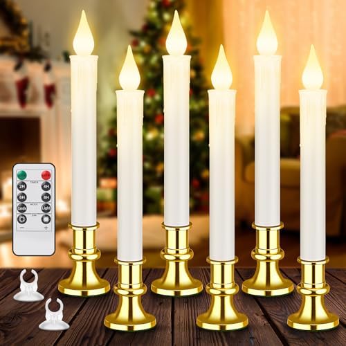 6-Pack Window Candles Battery Operated, Flameless LED Candle Lights