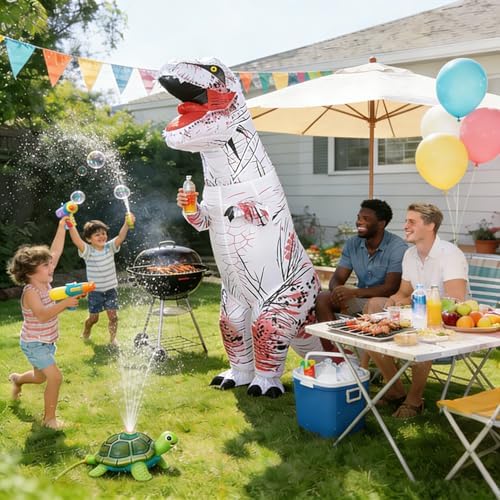 Funny Inflatable Dinosaur Costume for Adult and Kids,Blow Up Dinosaur Costume for Halloween Cosplay Party