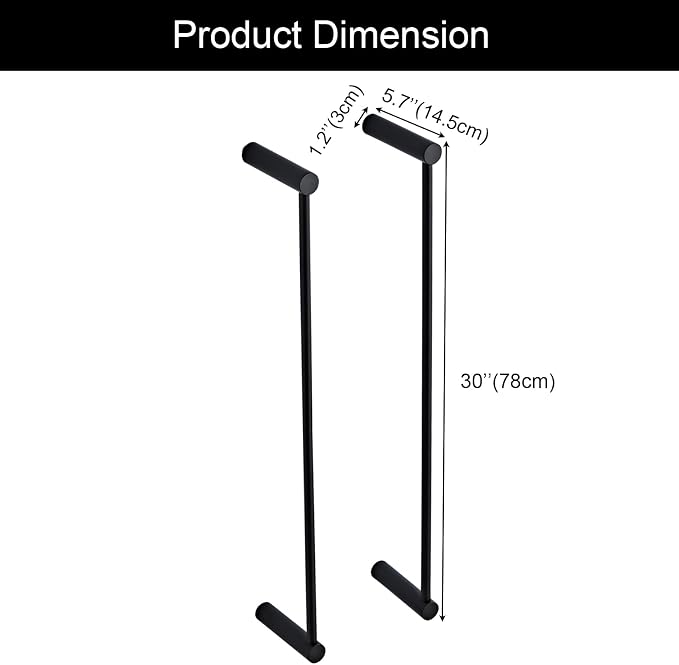 Towel Racks for Bathroom, NEWRAIN Wall Mounted Stainless Steel Organizer, Matte Black Rolled Towel Storage Wall-Mounted Bath Towel Holder for Folded Large Towel Washcloths ﻿
