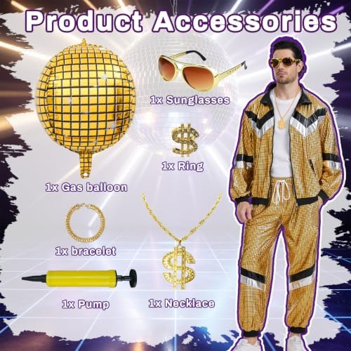 80s Outfits for Men Women,90s Tracksuit Retro Party