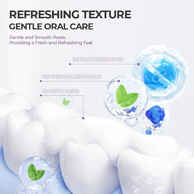 Tooth Refresh Toothpaste, Fluoride-Free, Adults & Kids, 3.5oz | Whitening Hydroxyapatite Toothpaste, Natural Oral Care, Enamel Repair & Stains Removal, Mom & Dad Gifts