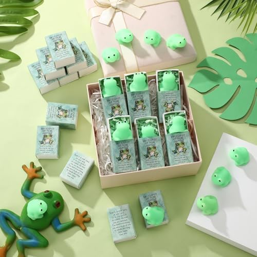 24 Sets Positive Gift Frog Toy with Support Box You are Awesome Party Favor