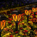 GIGALUMI Solar Lights Outdoor Waterproof, 8 Pack Flickering Flame LED Light