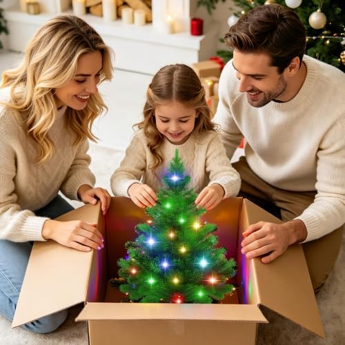 NBQQ Solar Christmas Tree Lights 4 Pack Multiple Christmas Decor