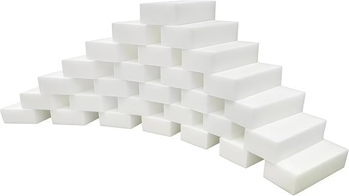 40-Pack High-Density Magic Eraser Sponges Melamine Foam Cleaning Pads For Kitchen Bathroom Car & Household Stain Removal(10x7x3cm)